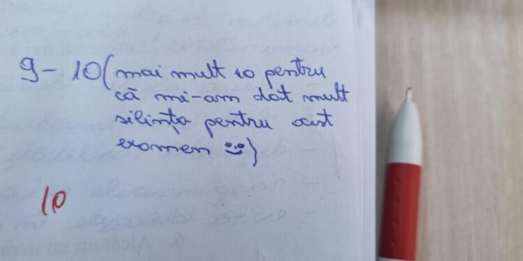 O lecție de 9 sau de 10. Mai mult de 10