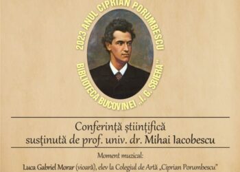 Profesorul universitar doctor Mihai Iacobescu, conferință științifică dedicată lui Ciprian Porumbescu