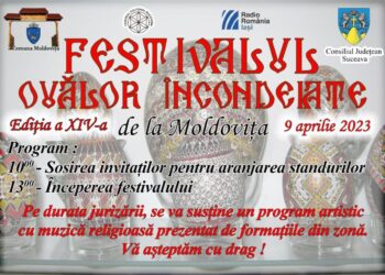 Festival al ouălor încondeiate, la Moldovița, pe 9 aprilie