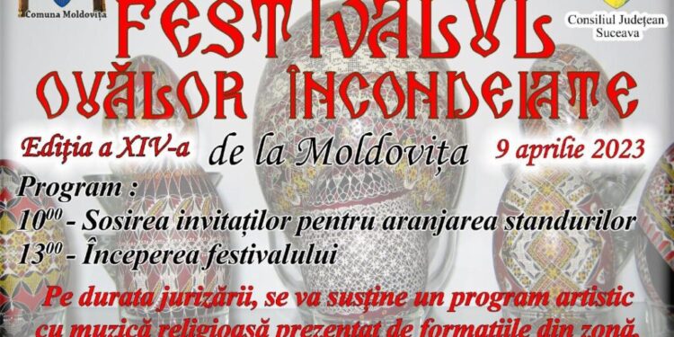 Festival al ouălor încondeiate, la Moldovița, pe 9 aprilie