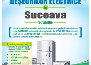 Municipiul Suceava: Campanie de colectare gratuită a deșeurilor electrice. Se organizează și o tombolă