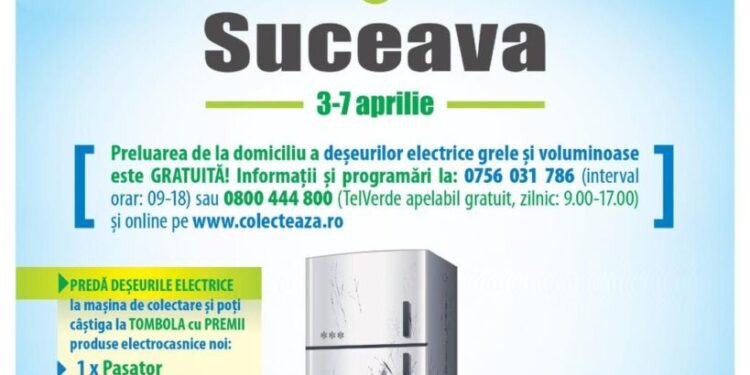 Municipiul Suceava: Campanie de colectare gratuită a deșeurilor electrice. Se organizează și o tombolă