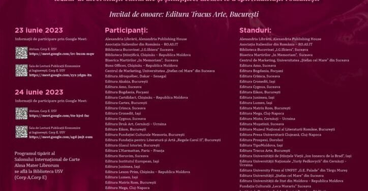 Salon de carte la USV, cu participarea a 50 de edituri. Vor fi amenajate 35 de standuri de carte