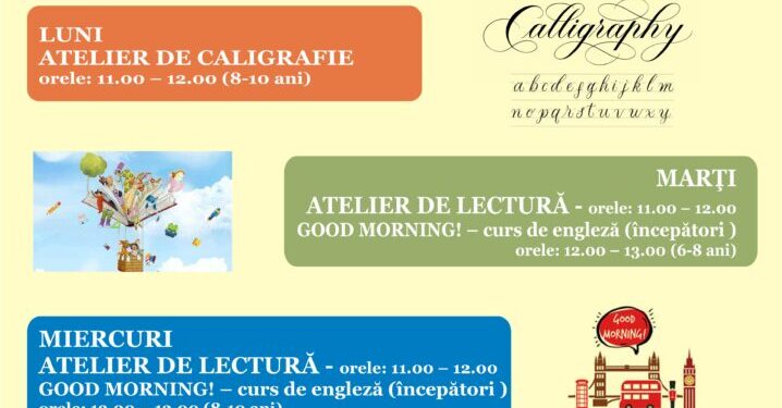 O lună de activități la Biblioteca Bucovinei, pentru copii cu vîrste cuprinse între 6 și 10 ani