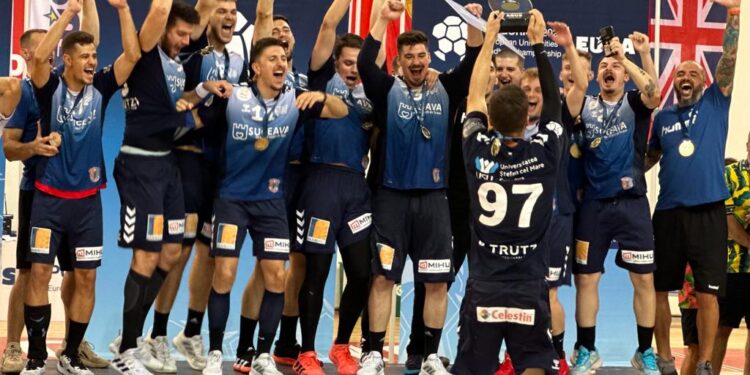 Bursă de 100.000 de lei pentru jucătorii echipei de handbal CSU Suceava, care au reușit să-și păstreze titlul european universitar (Foto)