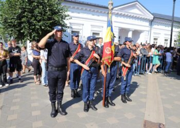 Depunere de jurămînt la școala de jandarmi de la Fălticeni