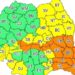 Județul Suceava, sub cod galben de precipitații și vînt