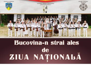 ”Bucovina-n strai ales, de Ziua Națională”, spectacol extraordinar al Ansamblului ”Ciprian Porumbescu”, în centrul Sucevei