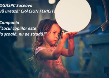 Copii depistați într-o campanie anti-cerșetorie, concert la Casa de Cultură Suceava. Grupul de colindători este îndrumat de preotul Justinian Cojocaru de la Asociația ”Sfîntul Mitropolit Dosoftei”