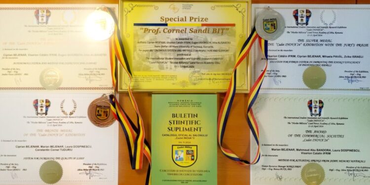 Medalii și premii pentru patru proiecte ale studenților suceveni, la Salonul Internațional al Inovării și Cercetării Științifice Studențești „Cadet INOVA’24”