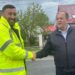 Gheorghe Flutur, la Horodnic de Sus, pe șantierul drumului care leagă Marginea de Putna