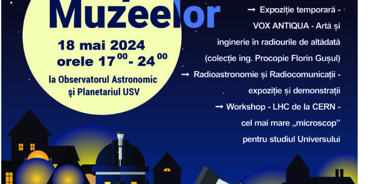 Planetariul universității sucevene participă la ”Noaptea Muzeelor” sîmbătă, 18 mai, între orele 17.00 și 24.00