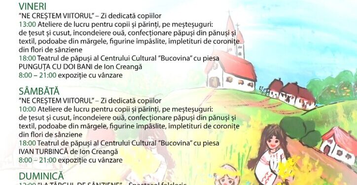 A început ”Tîrgul de Sînziene” la Suceava. Vizitatorii au ocazia să asiste la demonstrații practice făcute de cei peste 30 de meșteri populari prezenți
