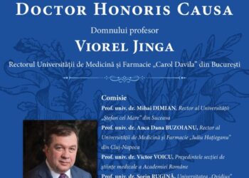 Specialistul în urologie Viorel Jinga, rectorul Universității de Medicină din București, va primi titlul de Doctor Honoris Causa din partea USV
