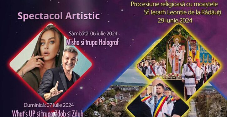 Holograf, Zdob și Zdub, Misha și Whats`UP vor concerta la Zilele Municipiului Rădăuți