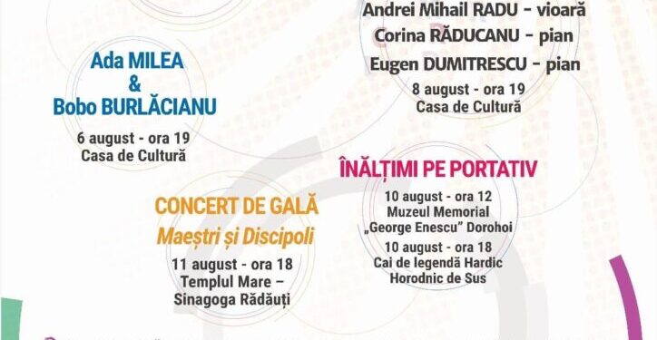 ”Sommerfest Rădăuți”, ”muzica comunităților”, la Rădăuți, Dorohoi și Horodnic de Sus, în perioada 5-11 august
