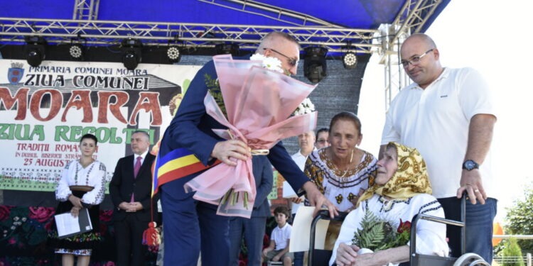 Eugenia Drăgoi, o doamnă din Moara ”foarte lucidă, foarte conștientă și cu frica lui Dumnezeu”, felicitată la împlinirea vîrstei de 100 de ani