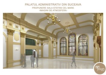 Lucrările de refacere și consolidare a Palatului Administrativ, lovit de un puternic incendiu pe 6 martie 2021, realizate în proporție de 70%. Sala Ștefan cel Mare va fi sală de festivități
