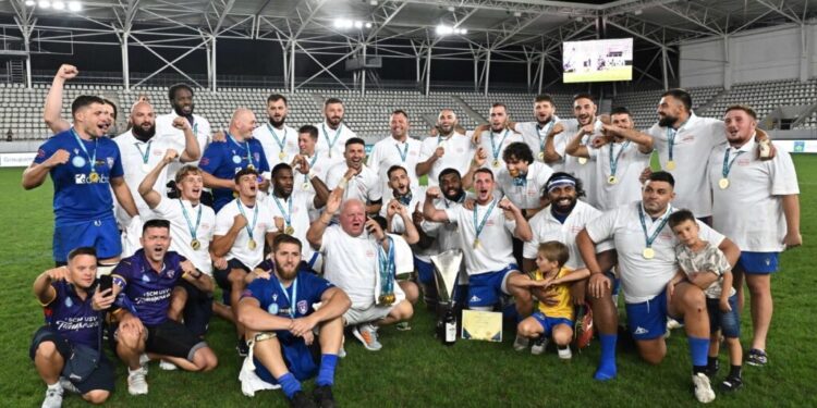 Patru sportivi care au făcut junioratul la CSȘ Gura Humorului, în lotul echipei SCM USV Timișoara, care a cîștigat Liga de Rugby Kaufland