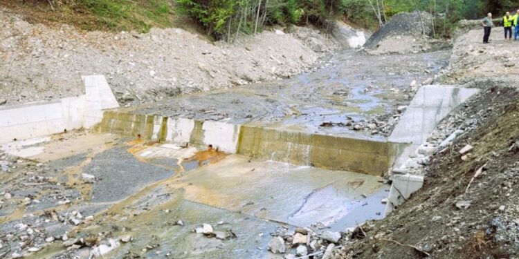 Lucrare de corectare a torenților, pe raza Ocolului Silvic Crucea