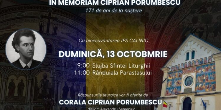 In memoriam Ciprian Porumbescu – 171 ani de la naștere, duminică, 13 octombrie, la Stupca. Concert al Coralei ”Ciprian Porumbescu”, dublă medaliată cu aur, anul trecut, la ”Jocurile Corale Mondiale” din Coreea de Sud