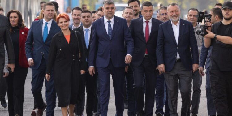 Și Gheorghe Șoldan a făcut parte din alaiul care l-a însoțit pe Marcel Ciolacu pe drumul către depunerea candidaturii la Președinția României