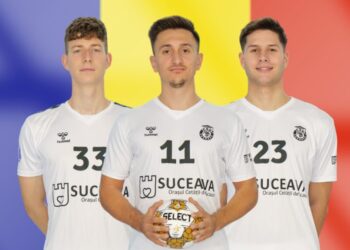 Codrin Radu, Sorin Grigore și Claudiu Lazurcă, cei trei handbaliști ai CSU Suceava convocați la naționala de seniori a României, pentru Trofeul Carpați