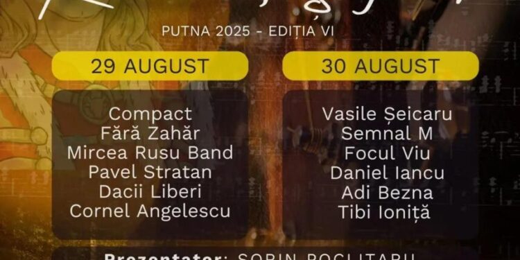 Vasile Șeicaru, Semanl M și Adi Bezna, printre artiștii care vor fi prezenți pe scena Festivalului Național de Folk ”Ridică-te Ștefane!”, de la Putna