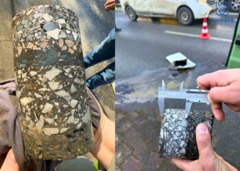Noi probe luate din municipiul Suceava, pentru a se stabili de ce asfaltul este alunecos