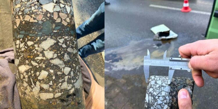 Noi probe luate din municipiul Suceava, pentru a se stabili de ce asfaltul este alunecos
