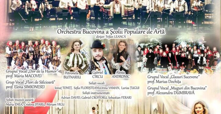 Invitație la spectacolul ”Azi cînt pentru tine, mamă”, pregătit de Școala Populară de Artă ”Ion Irimescu” Suceava. Intrarea este liberă