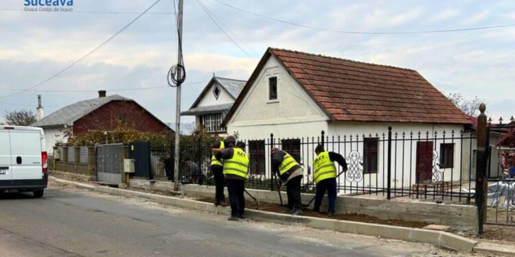 Lucrări de reabilitare a trotuarelor și a carosabilului pe strada Nicolae Labiș din Suceava