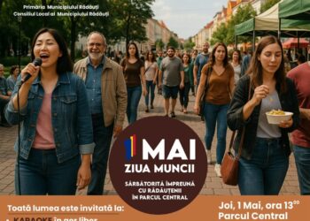 Pe 1 Mai, la Rădăuți, karaoke în aer liber și alte activități