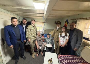 Rădăuți. Veteranul de război Gheorghe Șindilariu, sărbătorit la împlinirea vîrstei de 102 ani