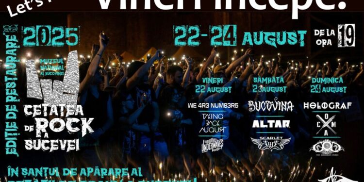 Festivalul Cetatea de Rock a Sucevei, de vineri pînă duminică. Holograf, Coma, Underwawes și Whe are numbers, printre trupele care vor concerta. Cel mai scump bilet, 20 de lei