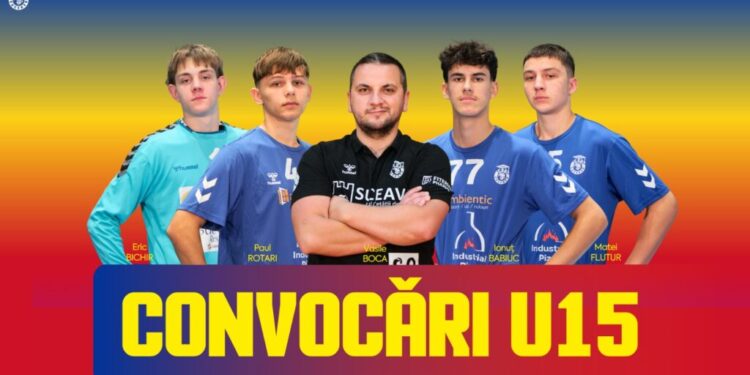 Antrenorul Vasile Boca și patru jucători suceveni, la Naționala de handbal masculin a României U15