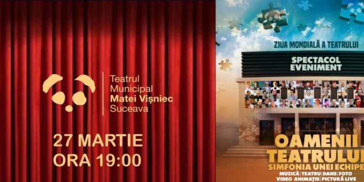 Toți oamenii teatrului sucevean, prezentați într-un spectacol al Teatrului Municipal ”Matei Vișniec”- o suită de materiale video, colaje fotografice și momente live, pe parcursul a aproximativ o oră și jumătate