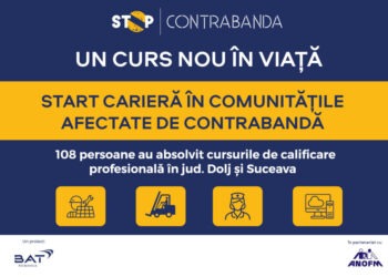 Suceveni pregătiți de British American Tobacco-BAT și de ANOFM în meseriile de instalator panouri fotovoltaice solare și motostivuitorist. Suceava este un județ în care se face masiv contrabandă cu țigări