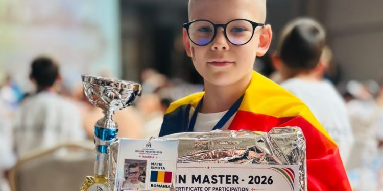 Rădăuțeanul Matei Simota, la numai 8 ani, locul I la Olimpiada Internațională de Aritmetică Mentală de la Istanbul