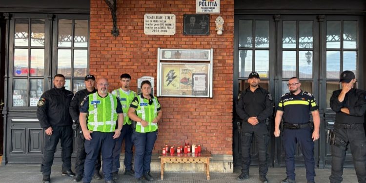 Lumînări și candele pentru Sorin Vezeteu, polițistul ucis în urmă cu 9 ani în Gara Burdujeni