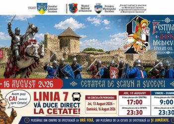 ”Nu vă căutați calul!”. Linia 7 îi duce pe suceveni și pe turiști direct la Cetate, la Festivalul Medieval