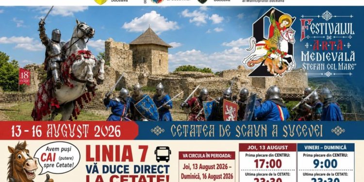 ”Nu vă căutați calul!”. Linia 7 îi duce pe suceveni și pe turiști direct la Cetate, la Festivalul Medieval