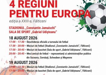 Tineri sportivi din patru regiuni europene se întîlnesc la Fălticeni, la Turneul „4 Regiuni pentru Europa”