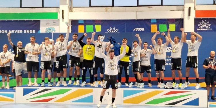 Handbaliștii suceveni care au cîștigat pentru a V-a oară titlul de campioni europeni universitari vor fi premiați de ministrul Educației, Mihai Dimian