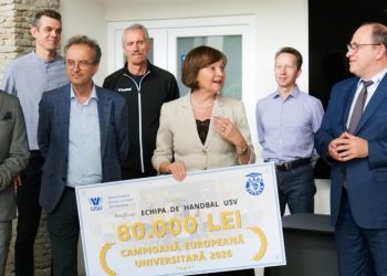 80.000 de lei, din partea USV, pentru echipa de handbal masculin a universității, care a devenit campioană europeană universitară pentru cincea oară