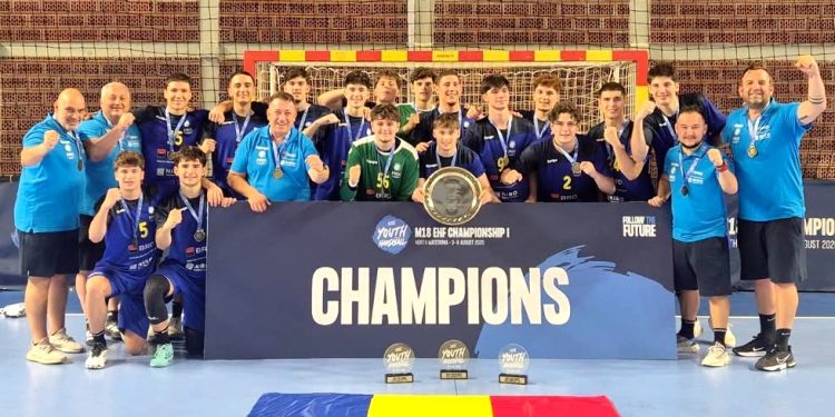 Handbalistul sucevean Ianis Chiruț, campion cu România! Ianis a fost desemnat cel mai bun centru al M18 EHF Championship 2026