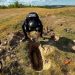 Proiectil din Primul Război Mondial, funcțional, descoperit la Arbore, distrus