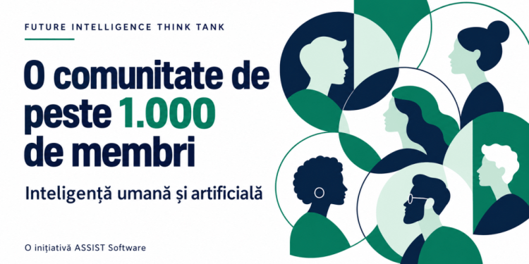 Future Intelligence Think Tank, comunitatea lansată de ASSIST Software, a atras peste 1.000 de membri. Inițiativa pornită de la Suceava și dezvoltată pe LinkedIn este dedicată inteligenței umane și artificiale