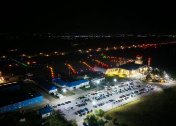 Balizaj luminos pe platforma Aeroportului Suceava, după aproape un deceniu. Gheorghe Șoldan: Încă o investiție finalizată din cel mai mare plan de modernizare din istoria aeroportului
