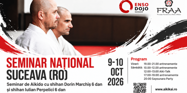 Seminar național de Aikido la Suceava, în perioada 9–10 octombrie